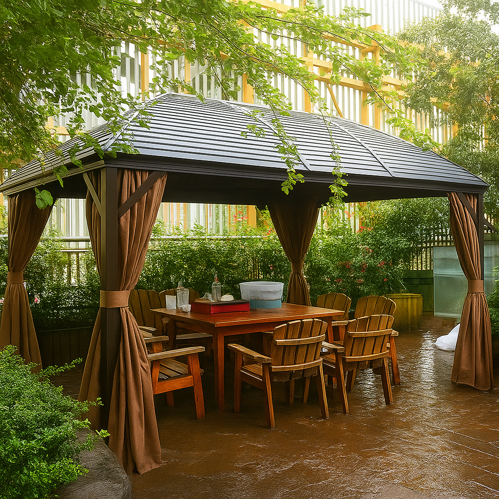 IronHarbor Royale 10x13 Aluminum Hardtop Gazebo — product view 3