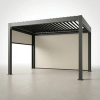 Motorized Pergola Built to Control Weather, Aluminum Frame, Zip-Track Screen, LED Ready, 360x360cm